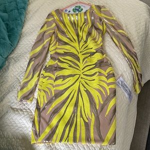 Dress the Population Lola Abstract Sequined Dress BRAND NEW NEVER WORN WITH TAGS